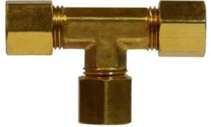 1/4” Lead Free Brass Compression Tee