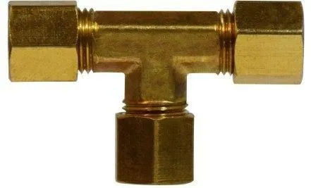 1/4” Lead Free Brass Compression Tee