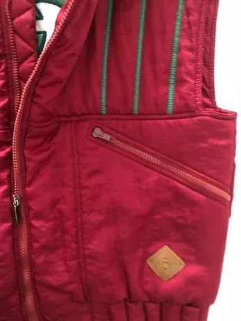 1980s GUCCI PINK PUFFER GILET VEST JACKET