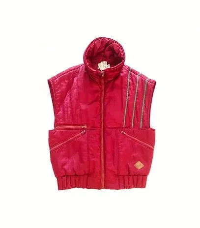 1980s GUCCI PINK PUFFER GILET VEST JACKET