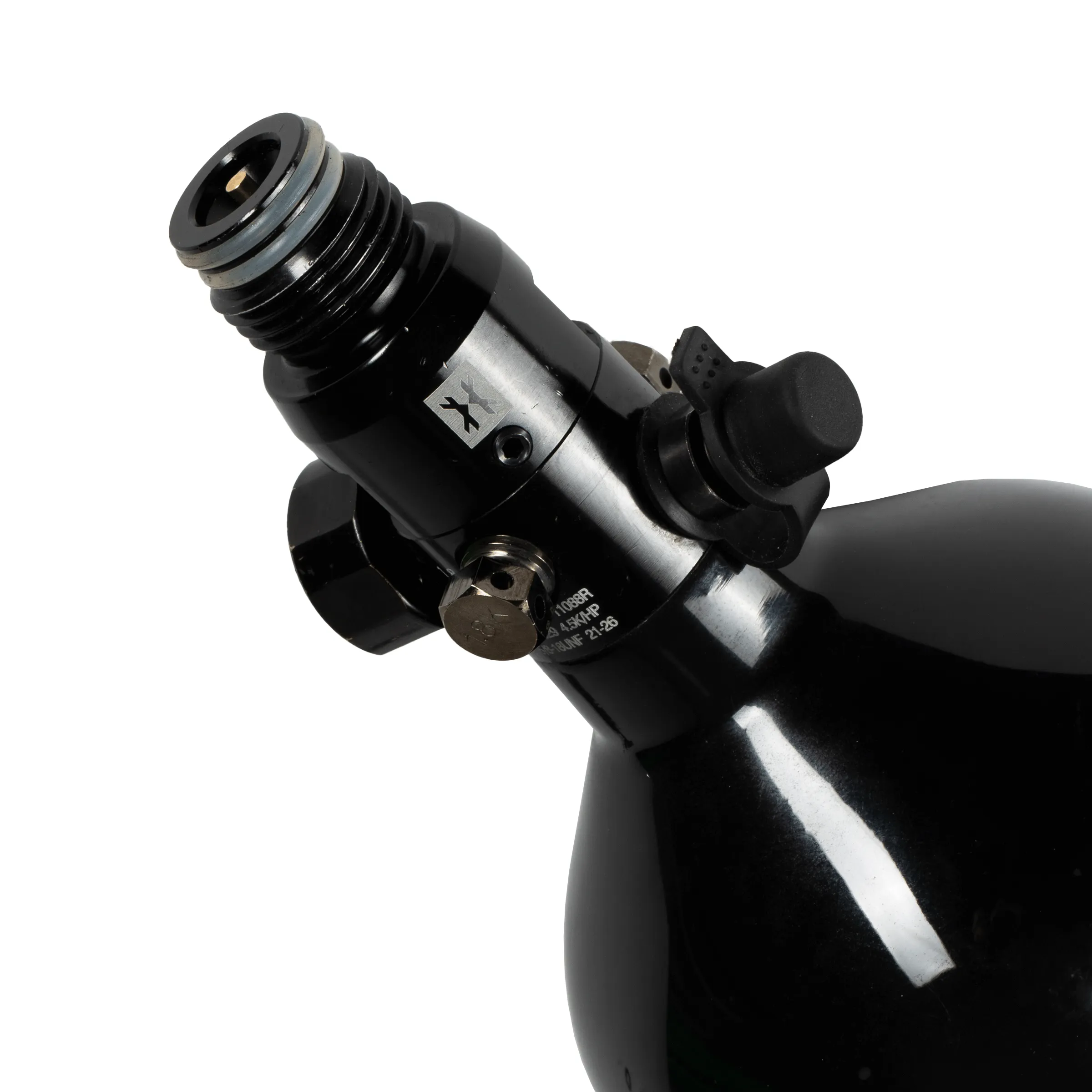 36ci / 4500psi Extra Lite Carbon Fiber Tank - Standard Reg - Black
