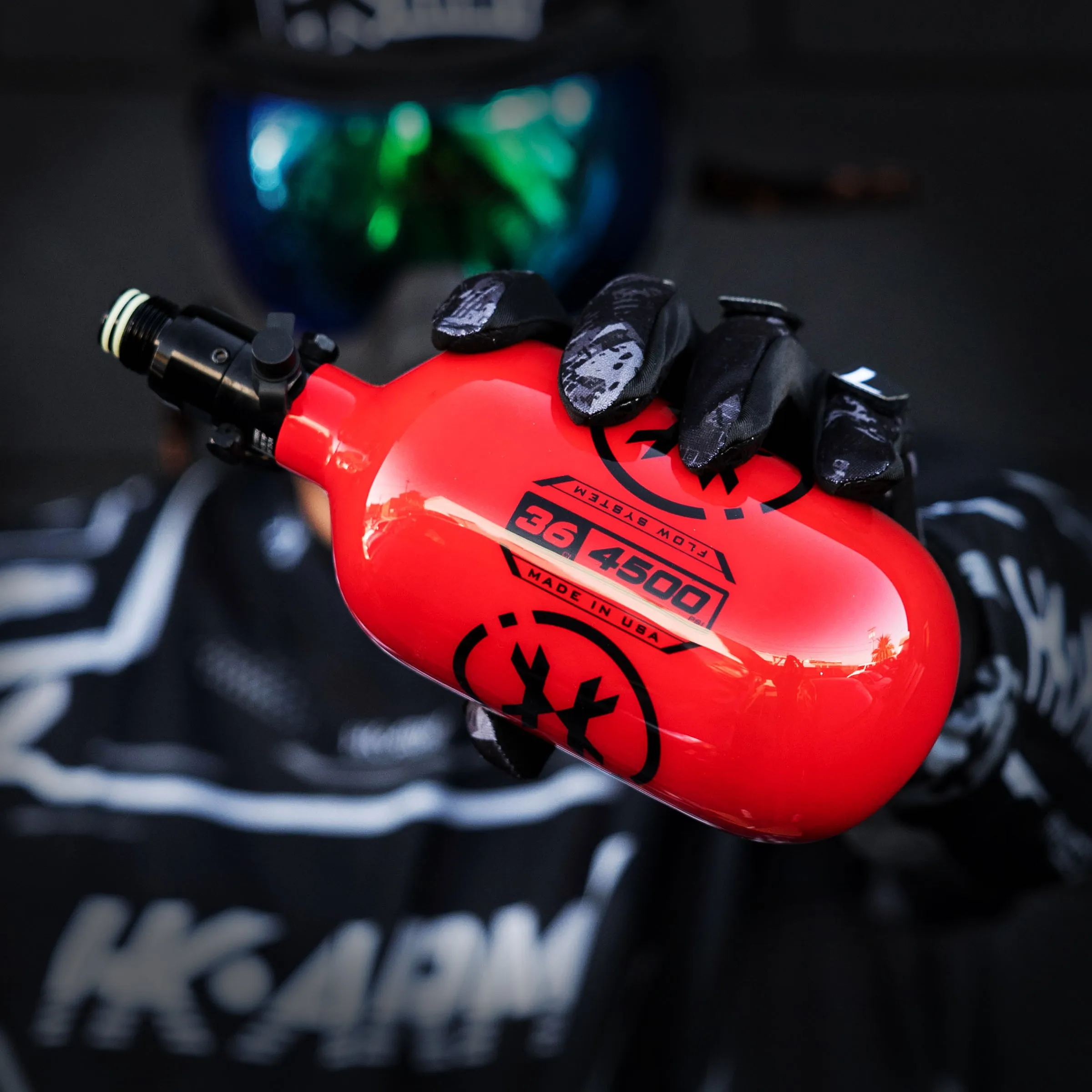 36ci / 4500psi Extra Lite Carbon Fiber Tank - Standard Reg - Icon Red