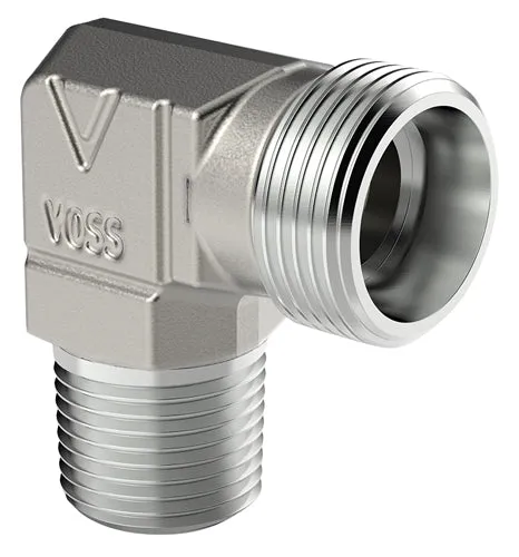 8MM OD X 1/4" NPT MALE STUD ELBOW LIGHT SERIES B/O