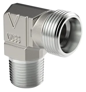 8MM OD X 1/4" NPT MALE STUD ELBOW LIGHT SERIES B/O