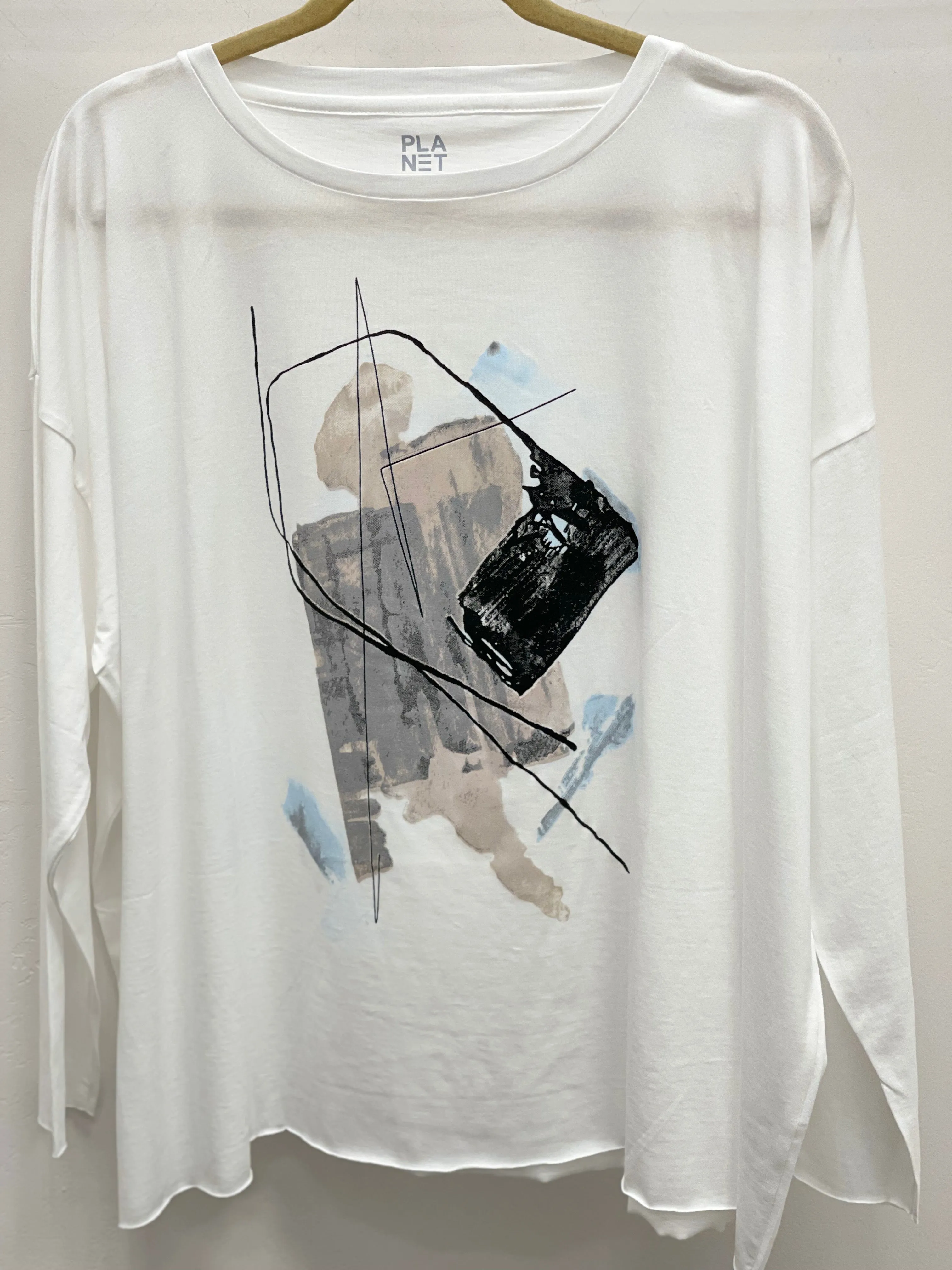 ABSTRACT LUXURY BOXY TEE - PLANET 979/JMA