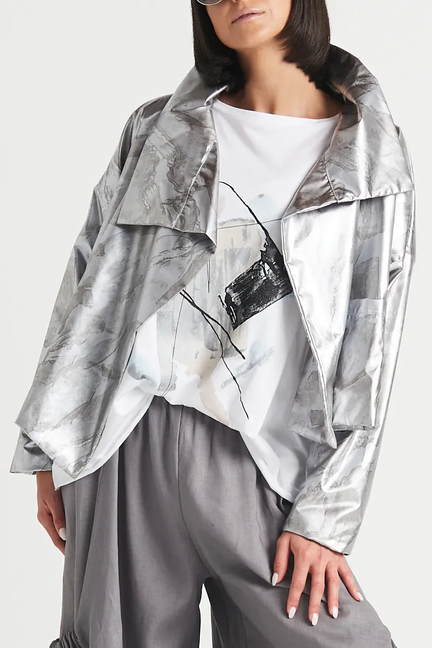 ABSTRACT LUXURY BOXY TEE - PLANET 979/JMA