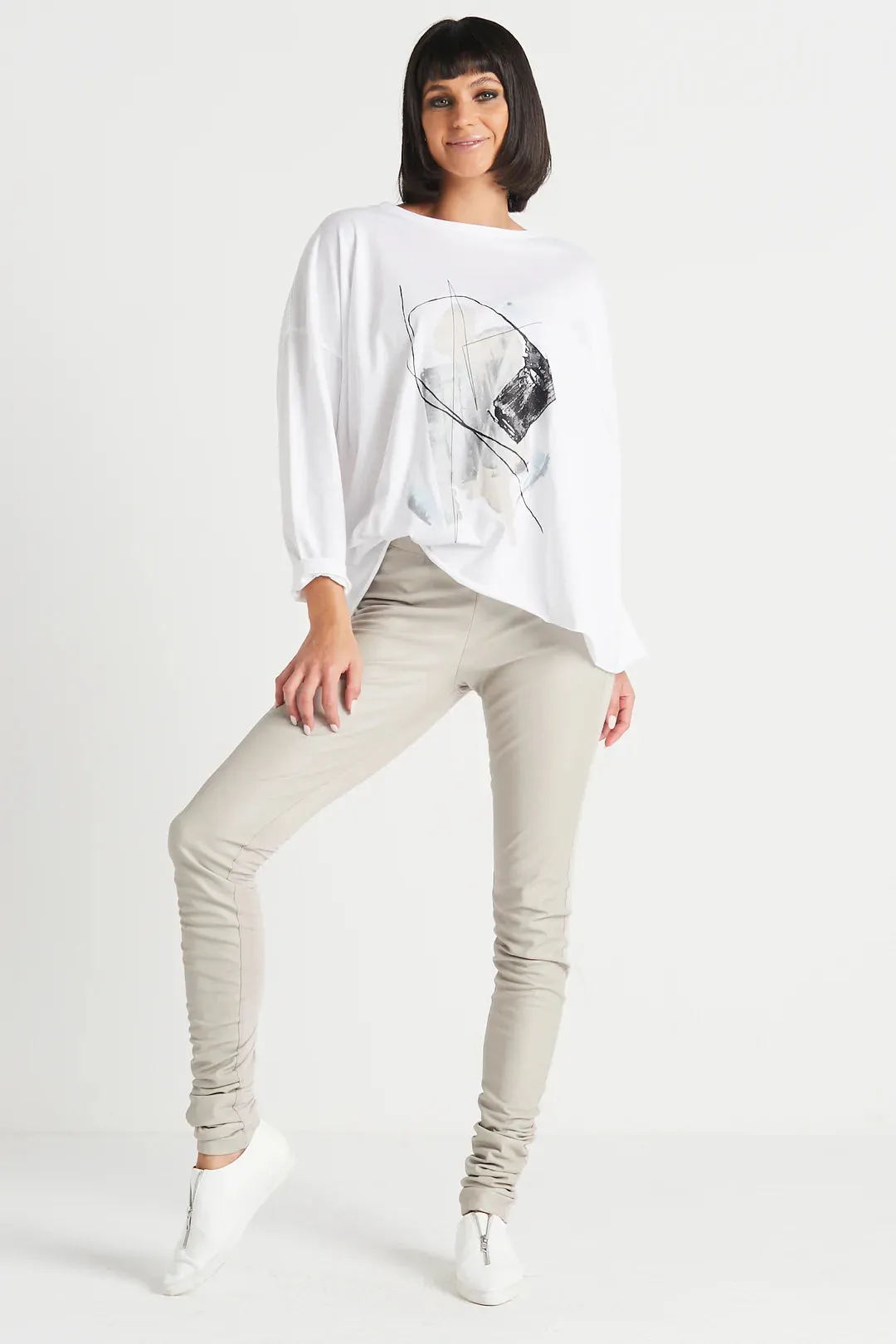 ABSTRACT LUXURY BOXY TEE - PLANET 979/JMA