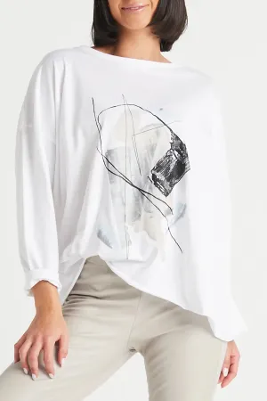 ABSTRACT LUXURY BOXY TEE - PLANET 979/JMA