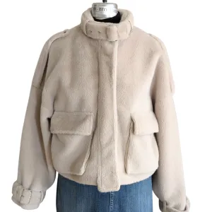 Akira Fuzzy Bomber Jacket Size Large