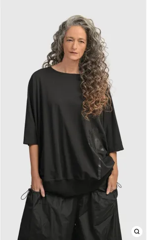 ALEMBIKA URBAN MODERN FLOWER SWEATSHIRT, BLACK UT866B