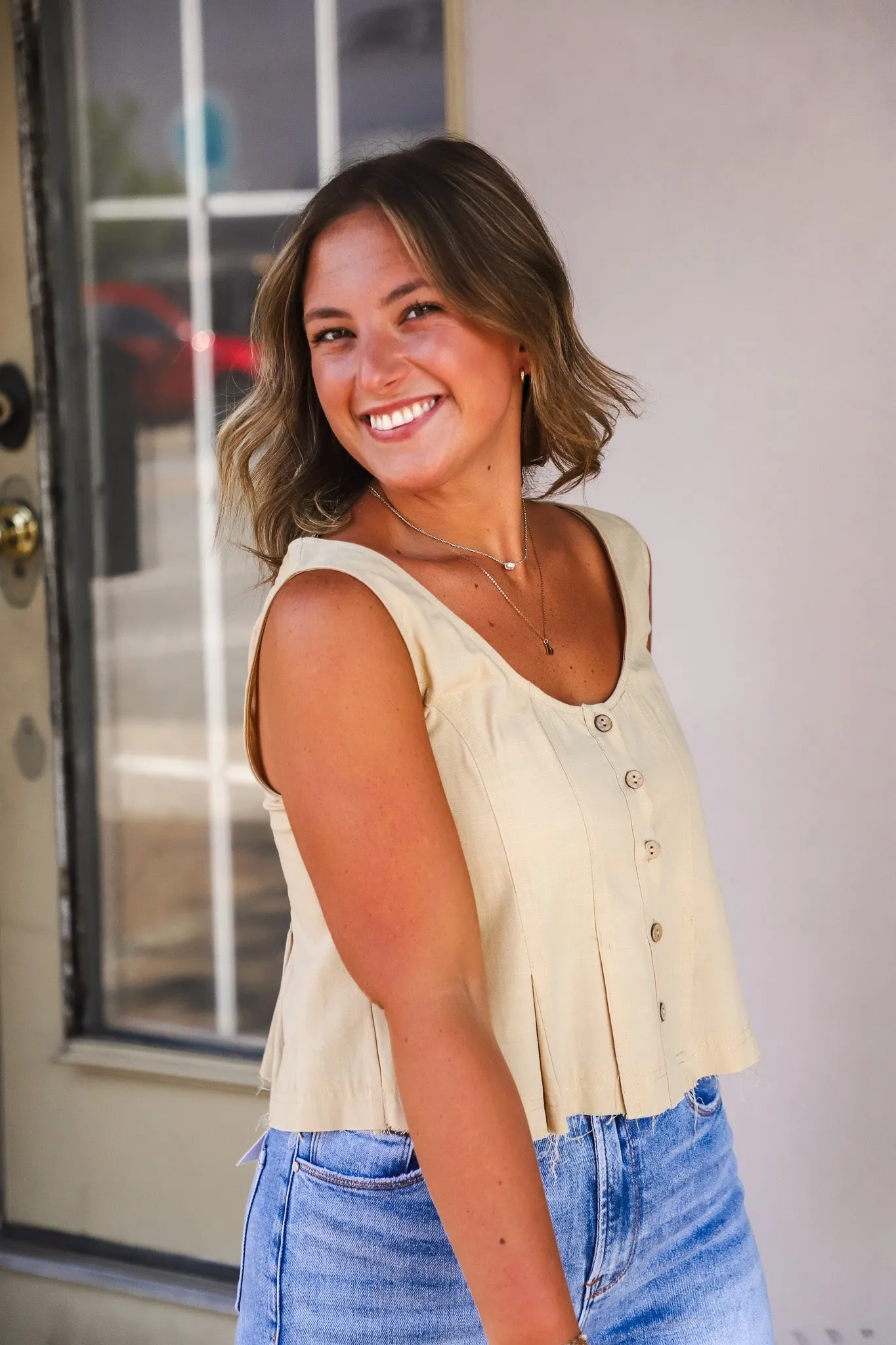 Alexis Button Down Tank