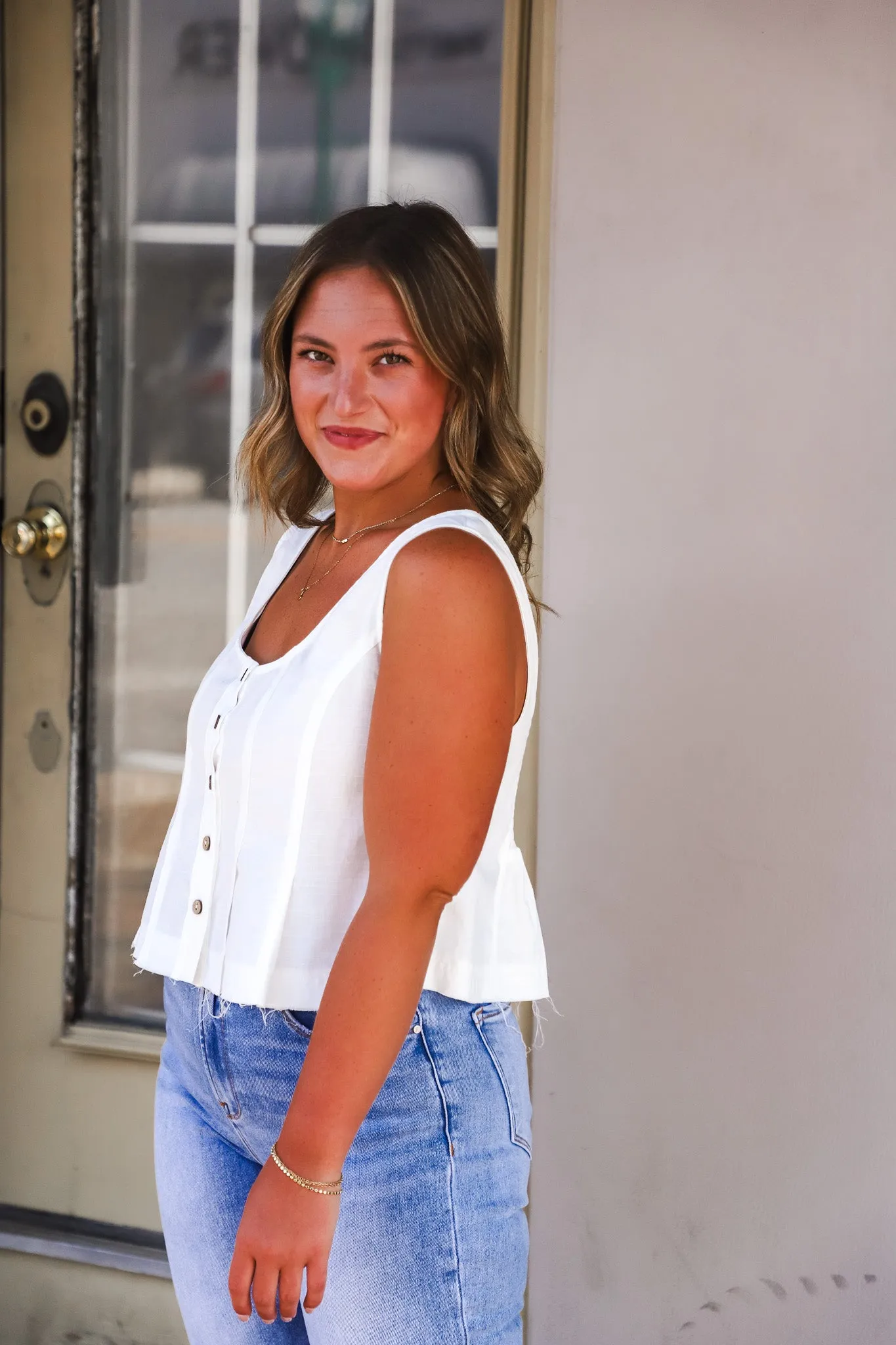 Alexis Button Down Tank