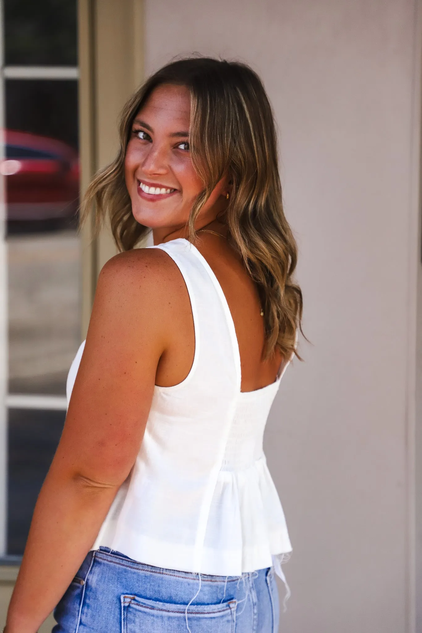Alexis Button Down Tank