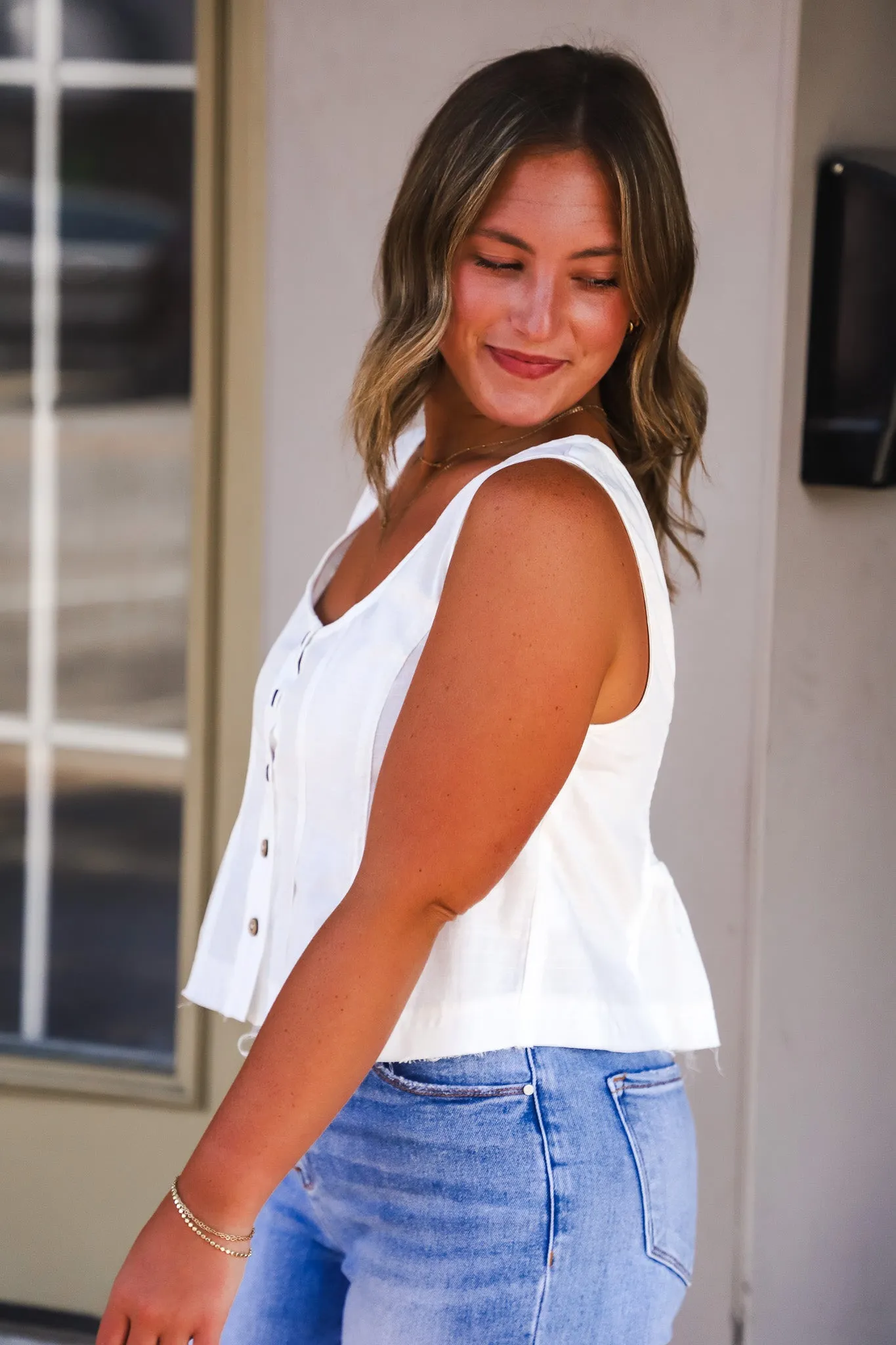 Alexis Button Down Tank