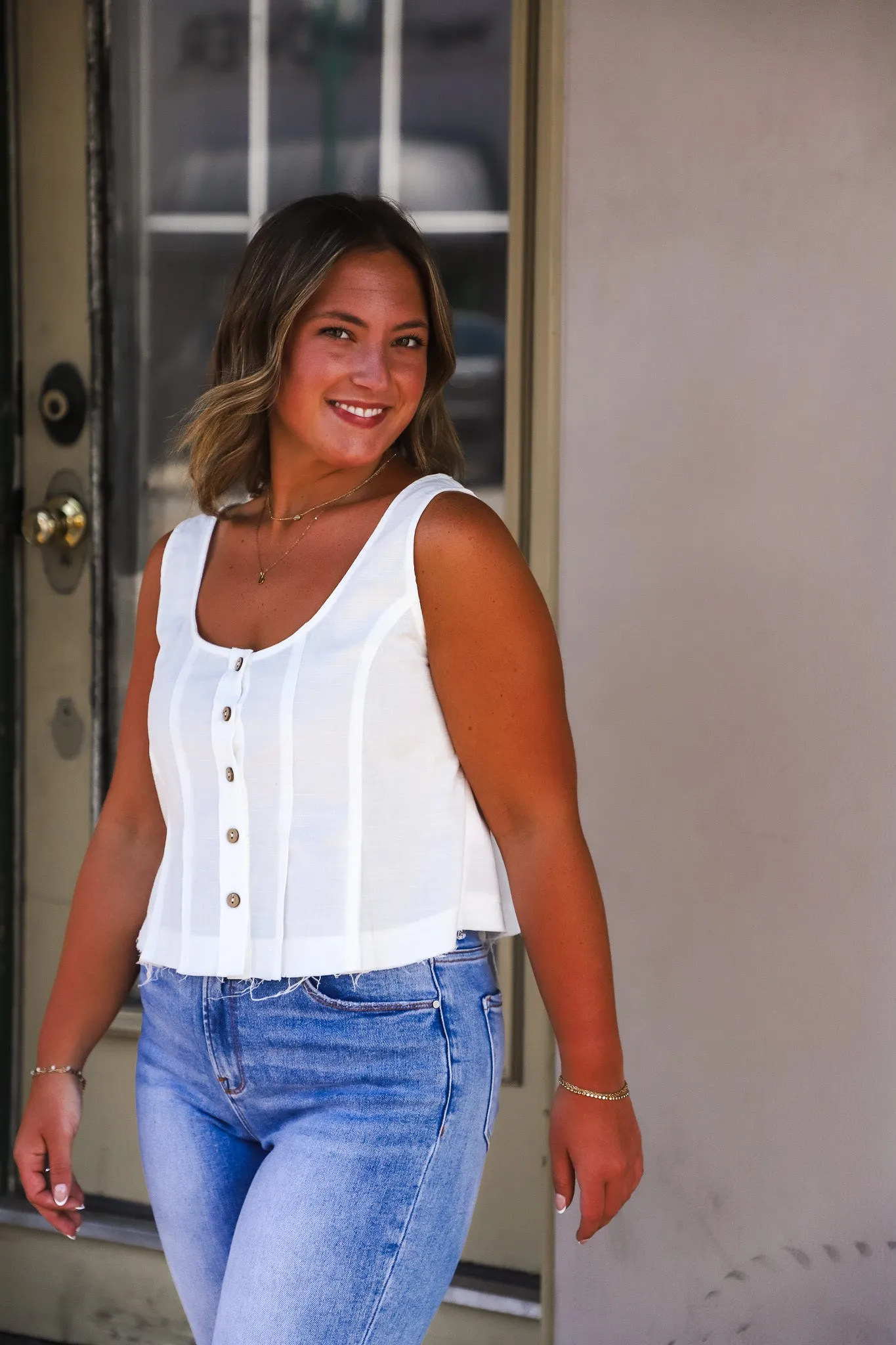 Alexis Button Down Tank