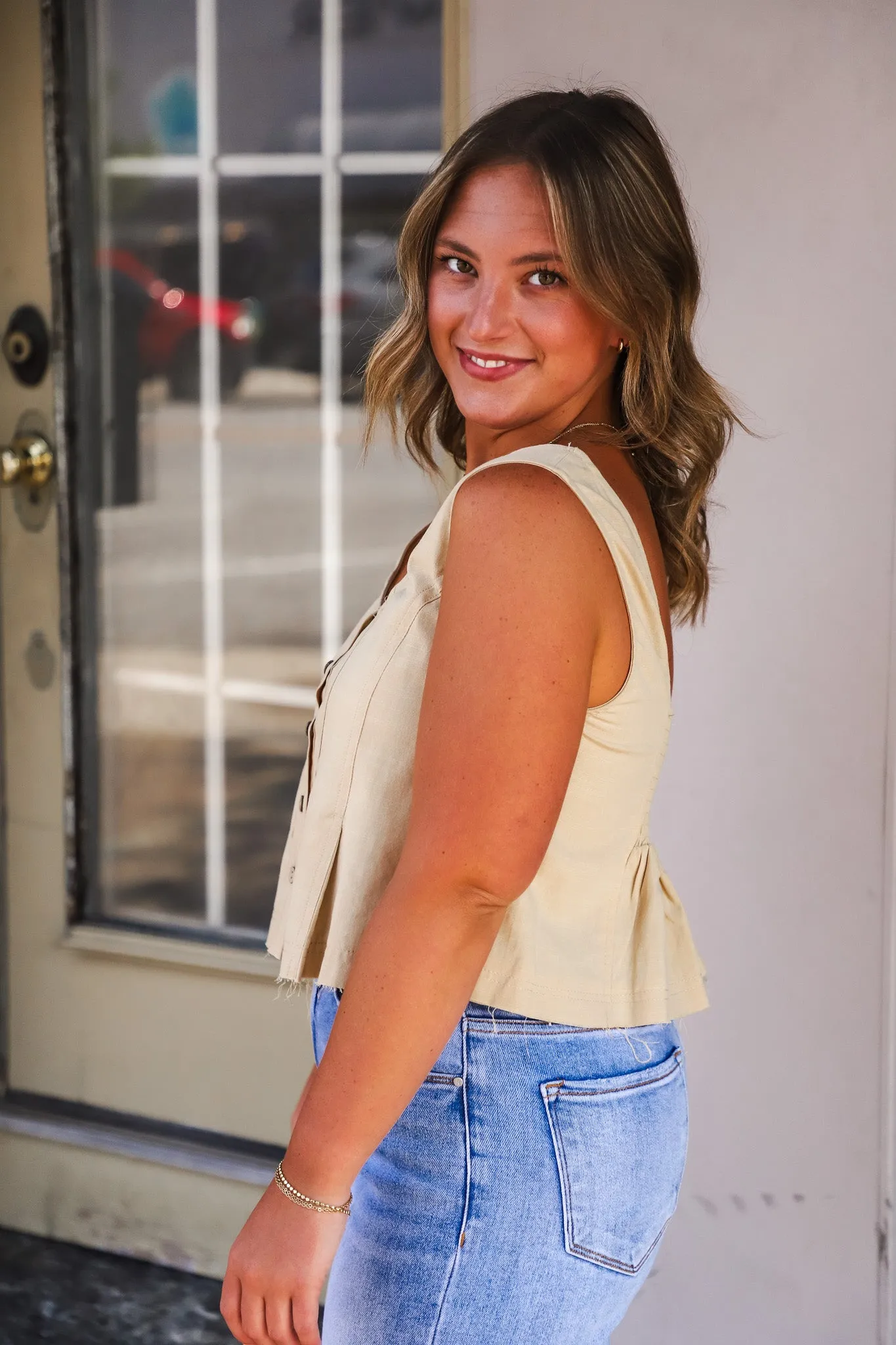 Alexis Button Down Tank