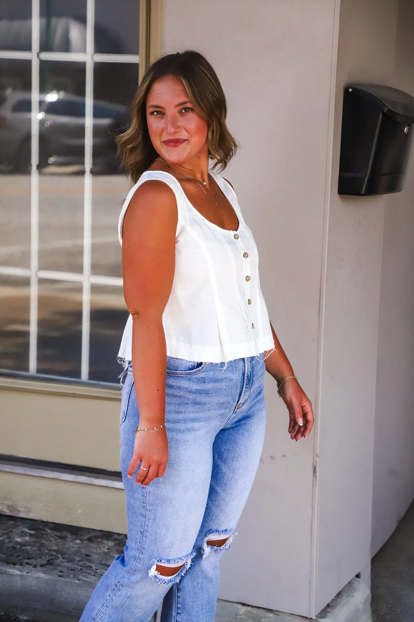 Alexis Button Down Tank