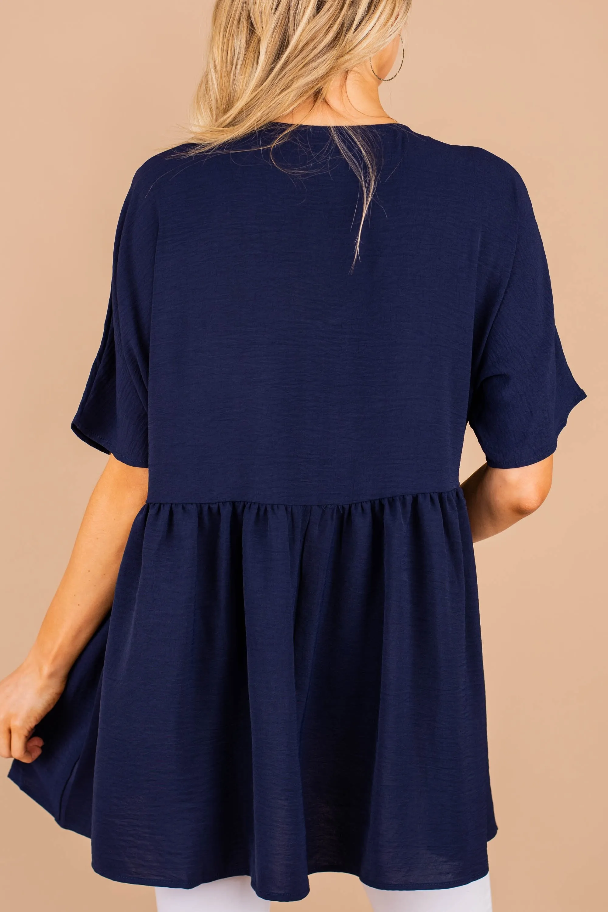 All The Time In The World Navy Blue Tunic