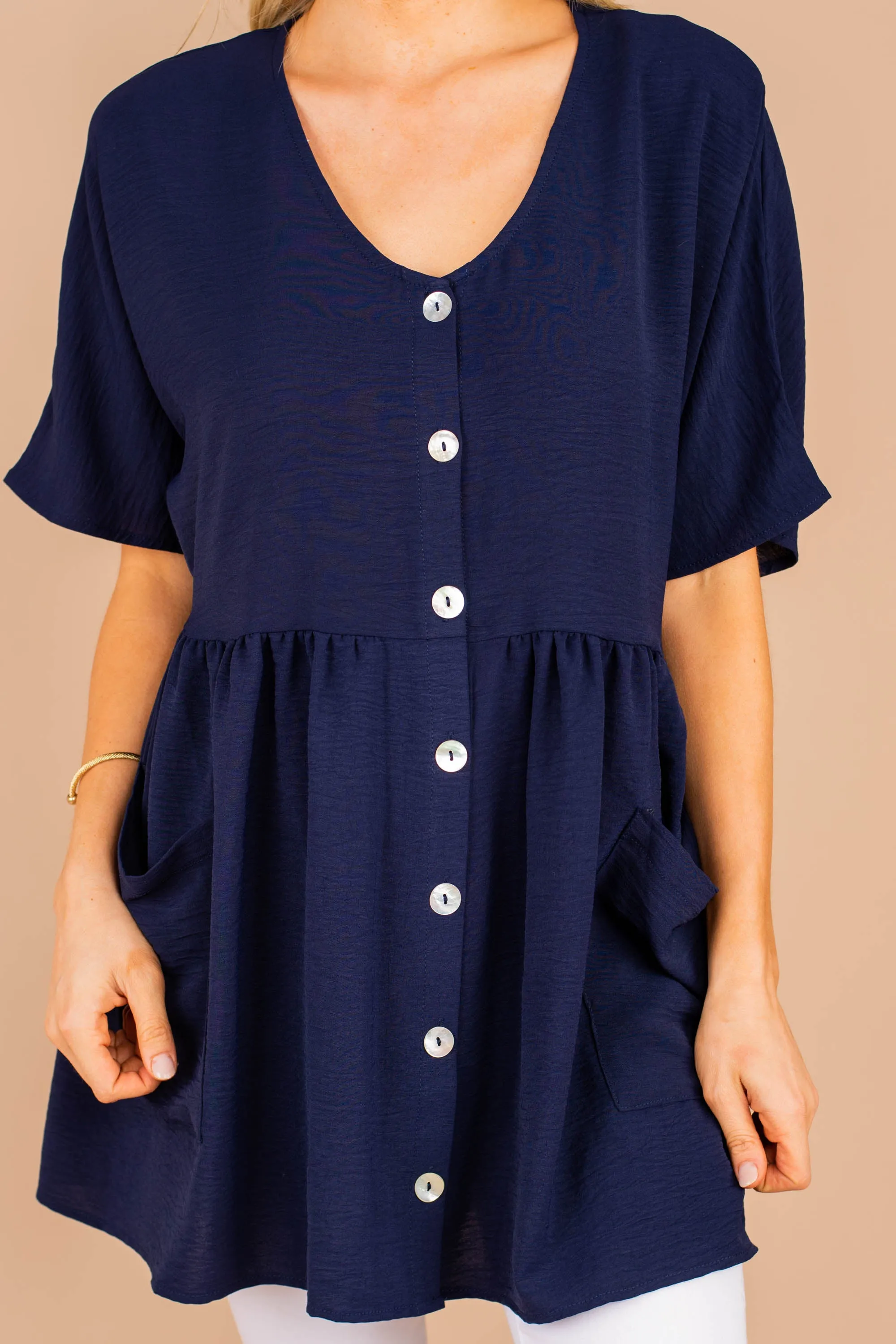 All The Time In The World Navy Blue Tunic