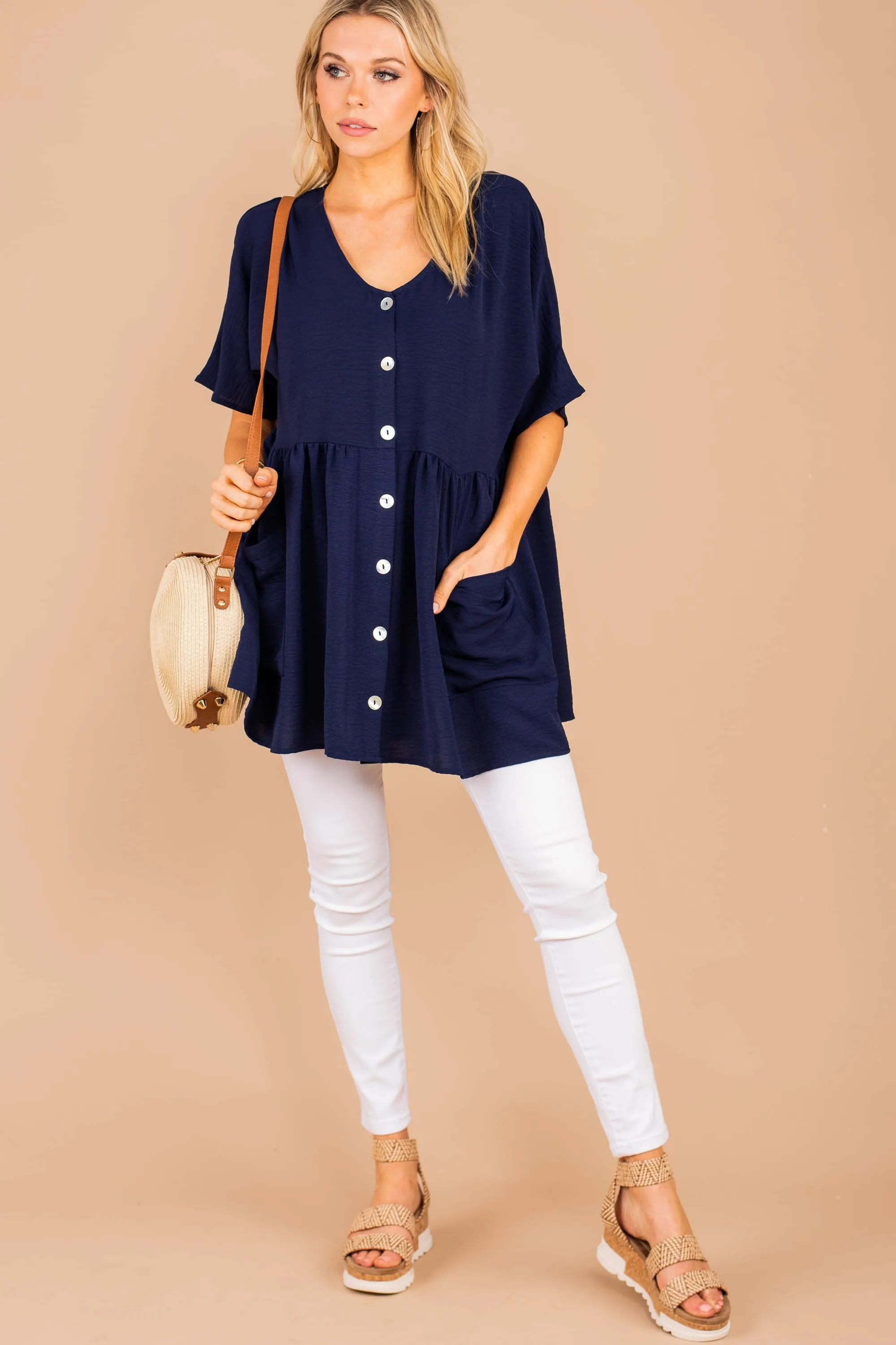 All The Time In The World Navy Blue Tunic