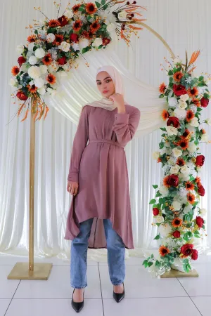 Amber Chiffon Tunic- Rose Pink