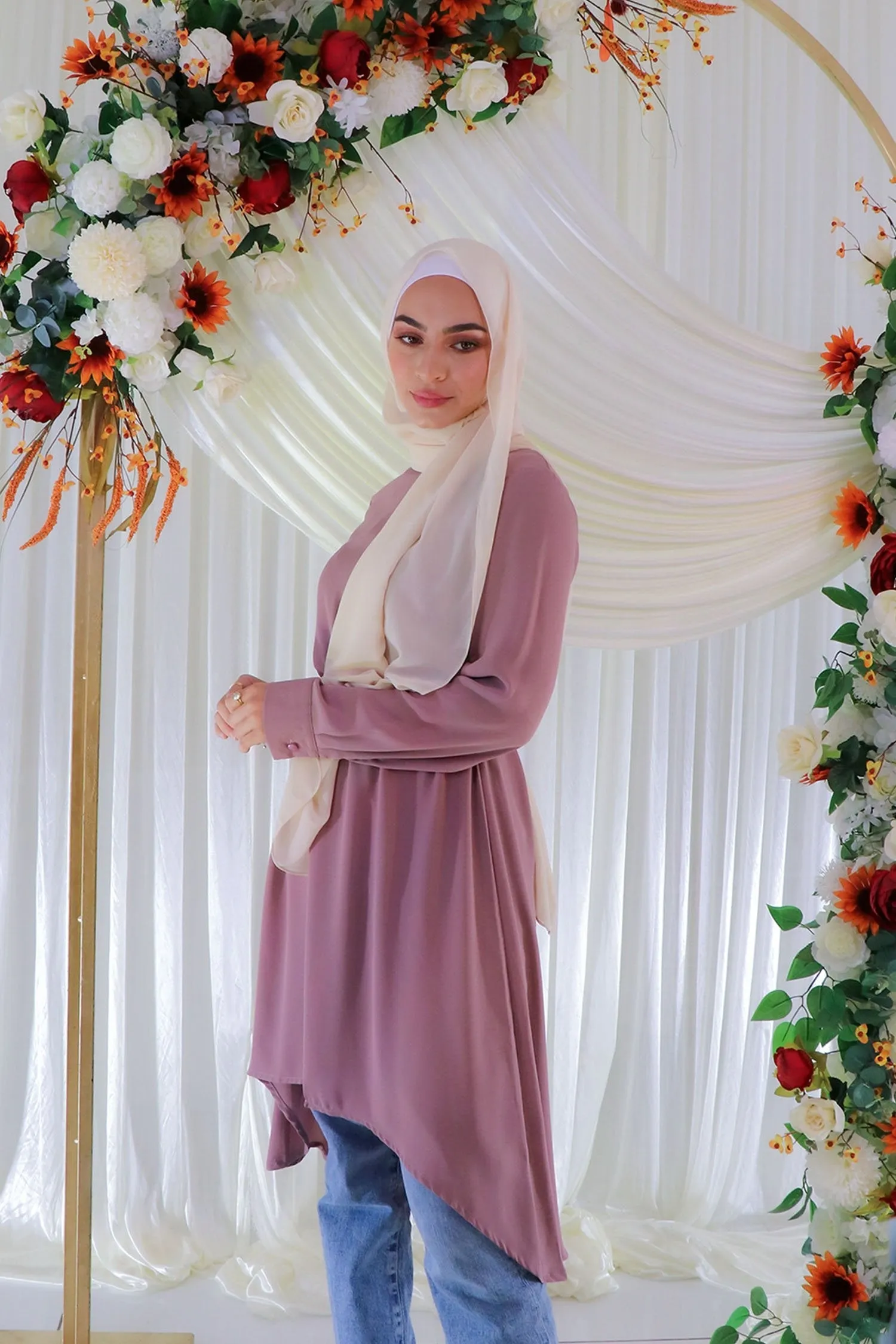 Amber Chiffon Tunic- Rose Pink