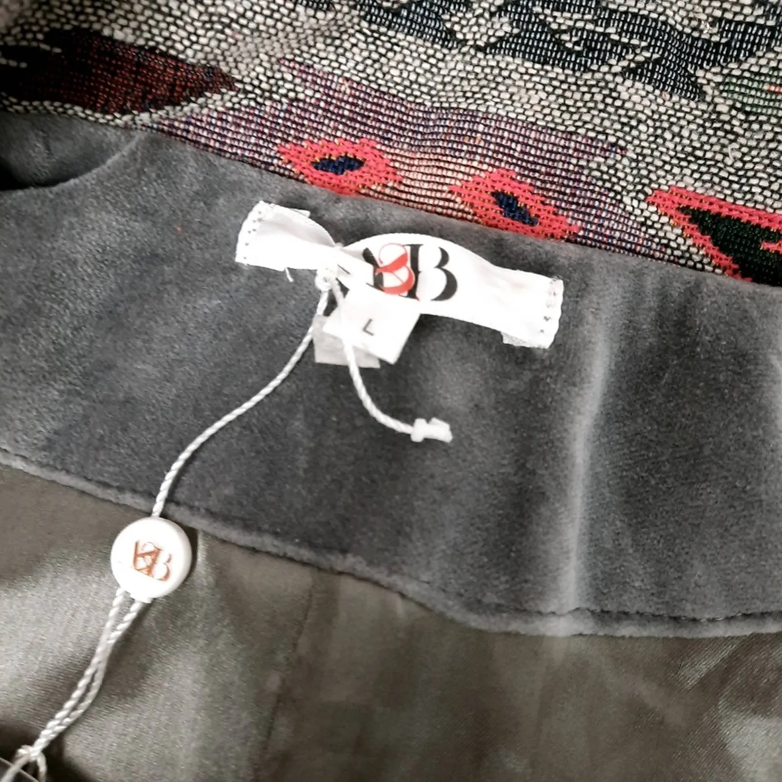 America & Beyond Embroidered Suede Jacket