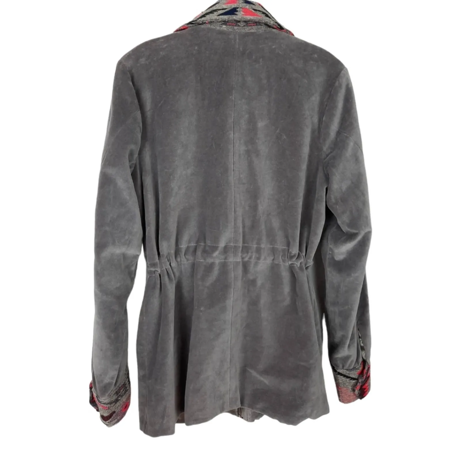 America & Beyond Embroidered Suede Jacket