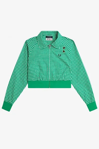 Amy Winehouse Fred Perry Green Embroidered Gingham Jacket