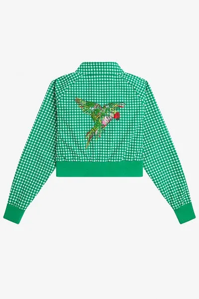 Amy Winehouse Fred Perry Green Embroidered Gingham Jacket