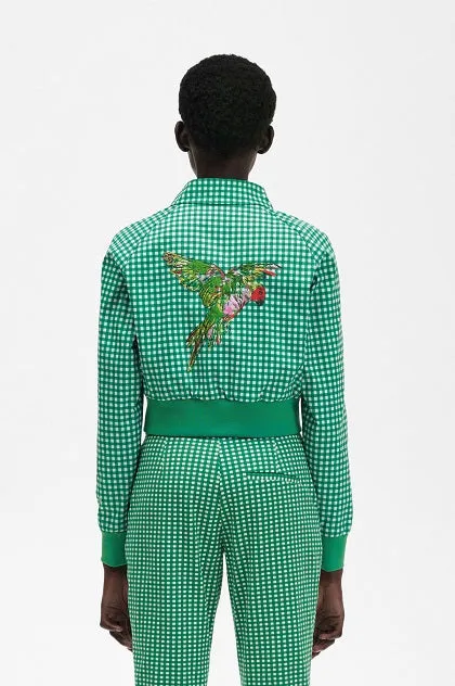 Amy Winehouse Fred Perry Green Embroidered Gingham Jacket