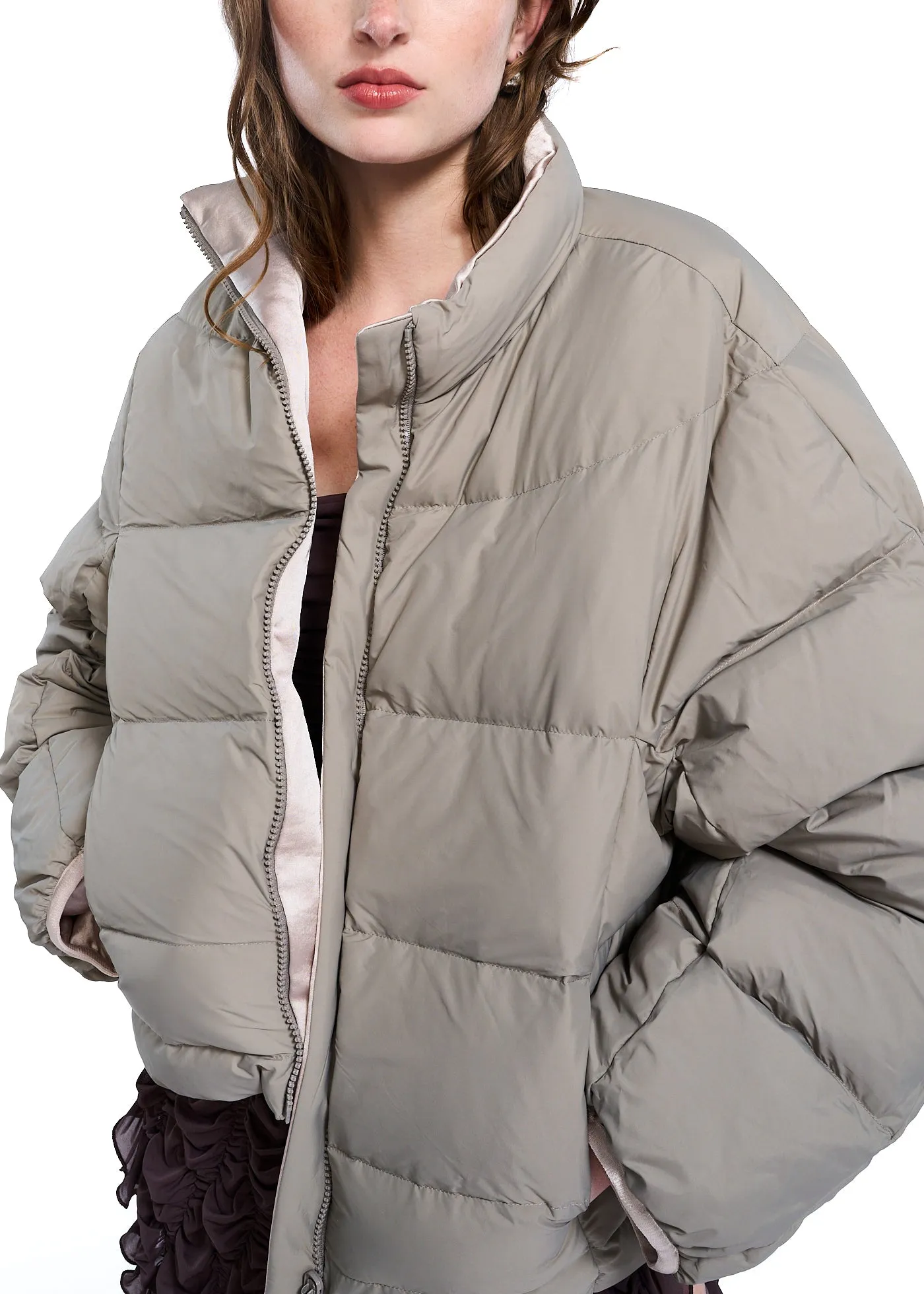 ANGGAE Satin Reversible Duck Down Outer