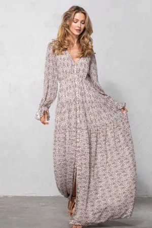 Anna Floral Print Maxi Dress