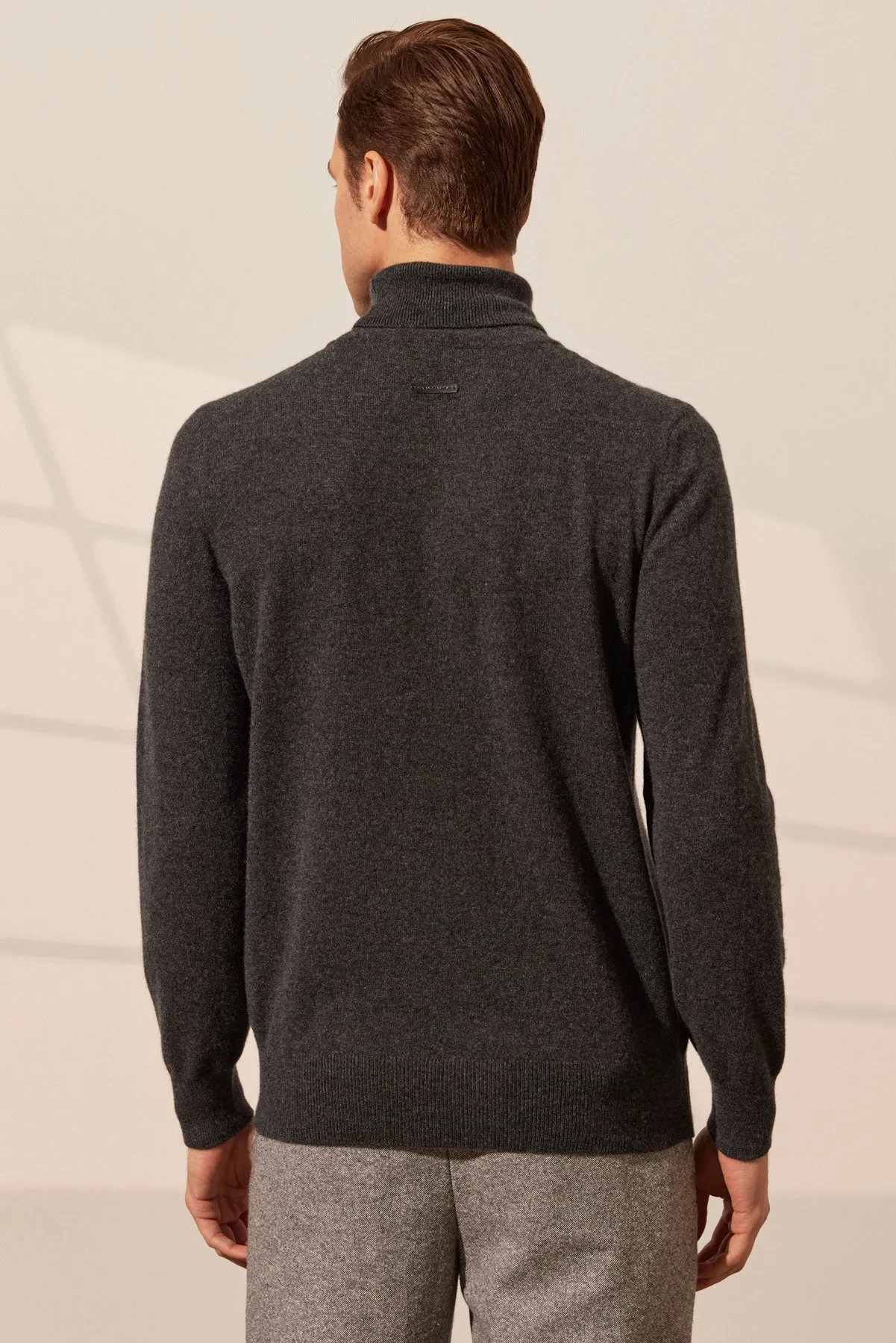 Anthracite Pure Cashmere Men's Sweater