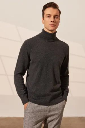 Anthracite Pure Cashmere Men's Sweater