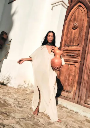 ARIA MAXI KAFTAN - KORA UNDYED