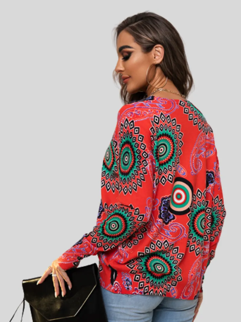 Autumn and Winter Casual Loose Long-Sleeved Round Neck Top