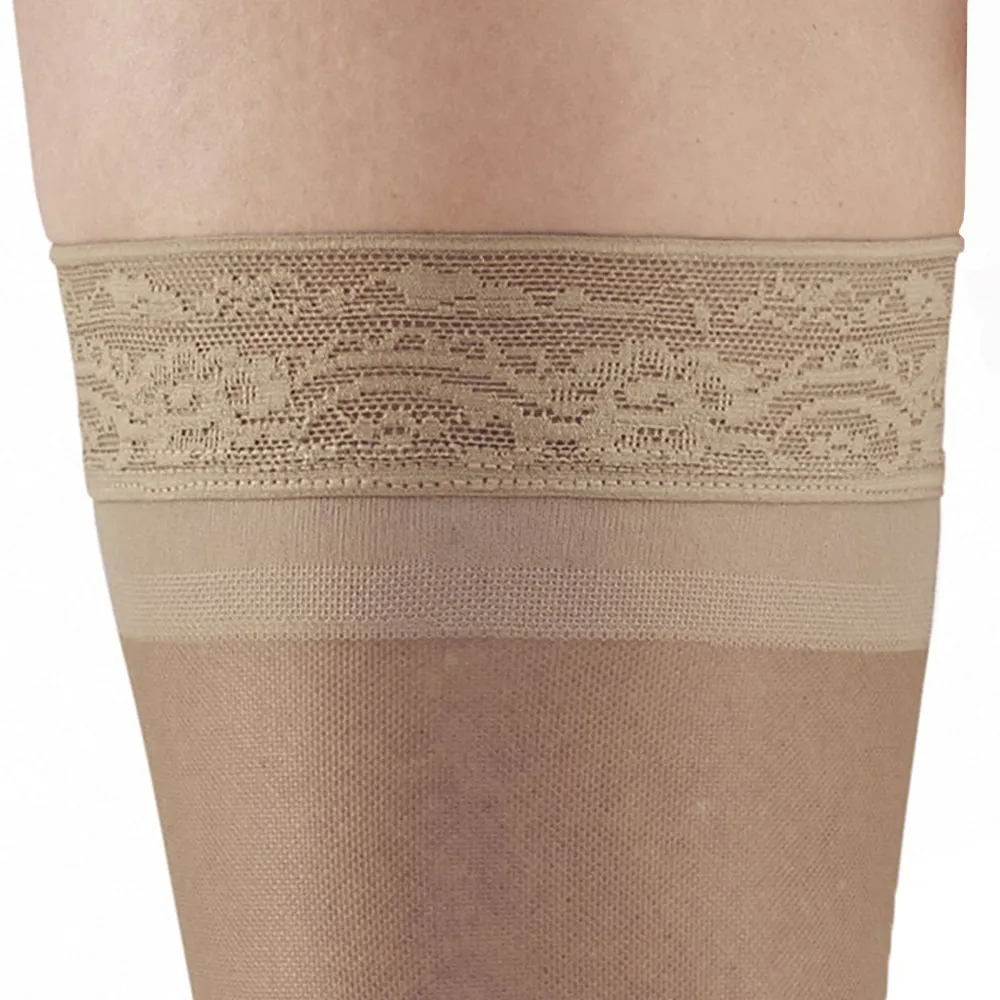 AW Style 45 Sheer Support Open Toe Thigh Highs w/Top Band - 15-20 mmHg
