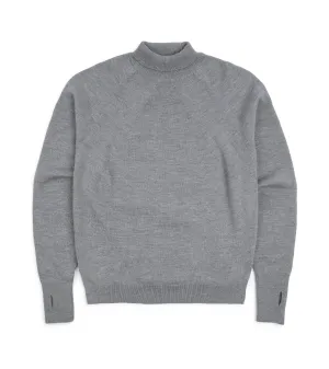 Batoner Light Wool Signature Turtle Neck Sweater: Grey