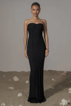 Black Blanca Strapless Maxi Dress