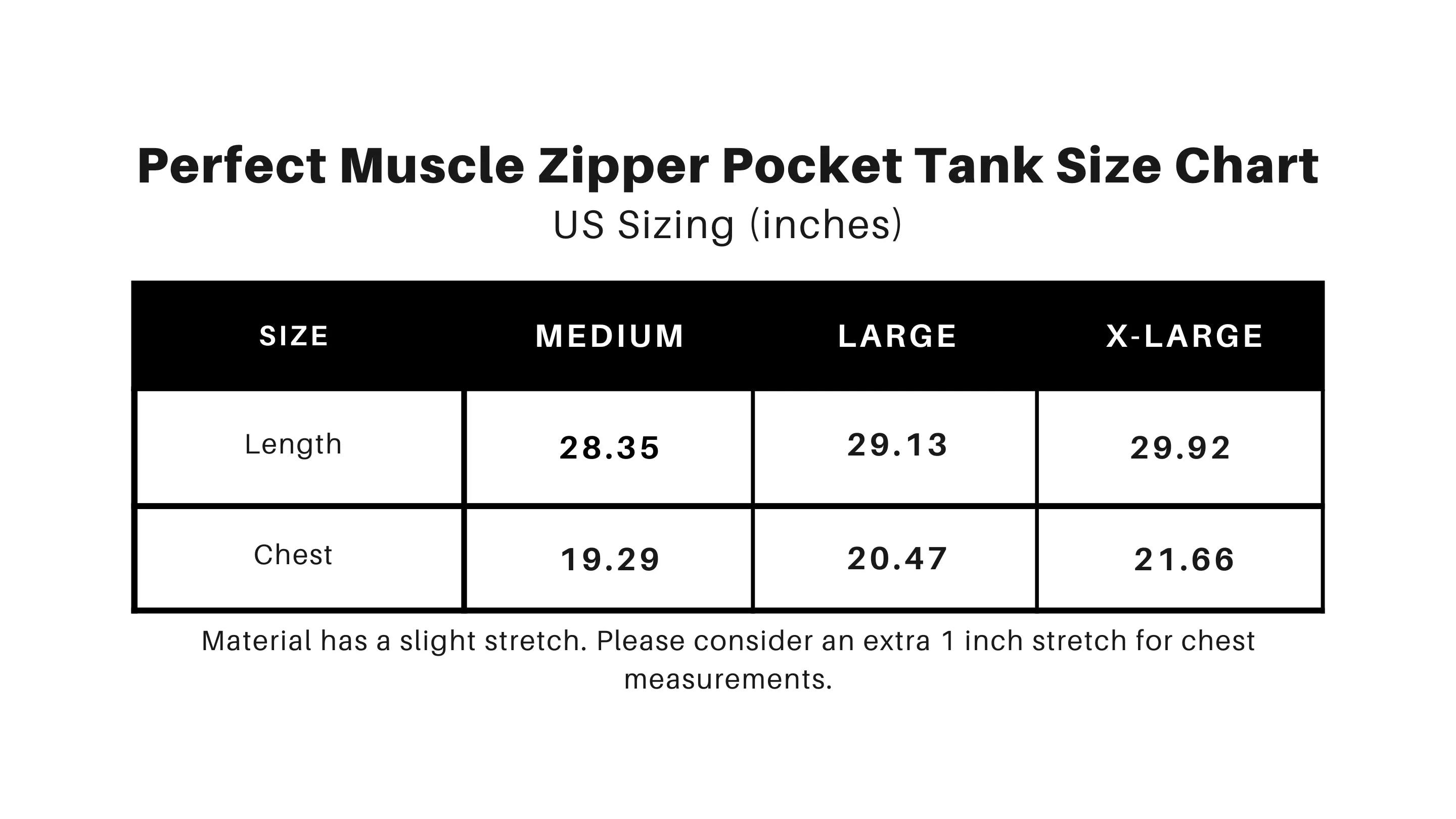 Black Perfect Muscle Zipper Pocket Tank