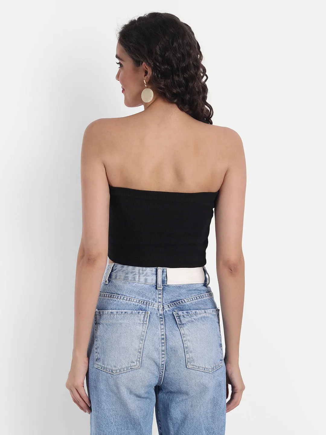 Black Staple Tube Top