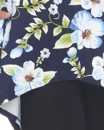 Blanche Tunic Top | Blue Flower