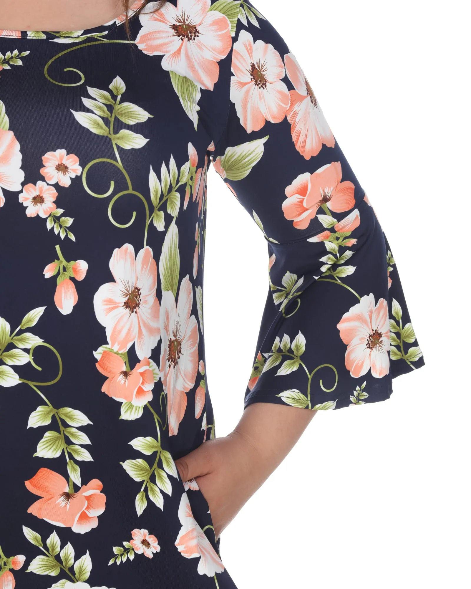 Blanche Tunic Top | Peach Flower