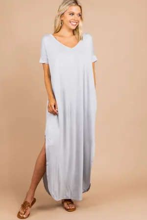 Bring You Home Light Gray Maxi Dress