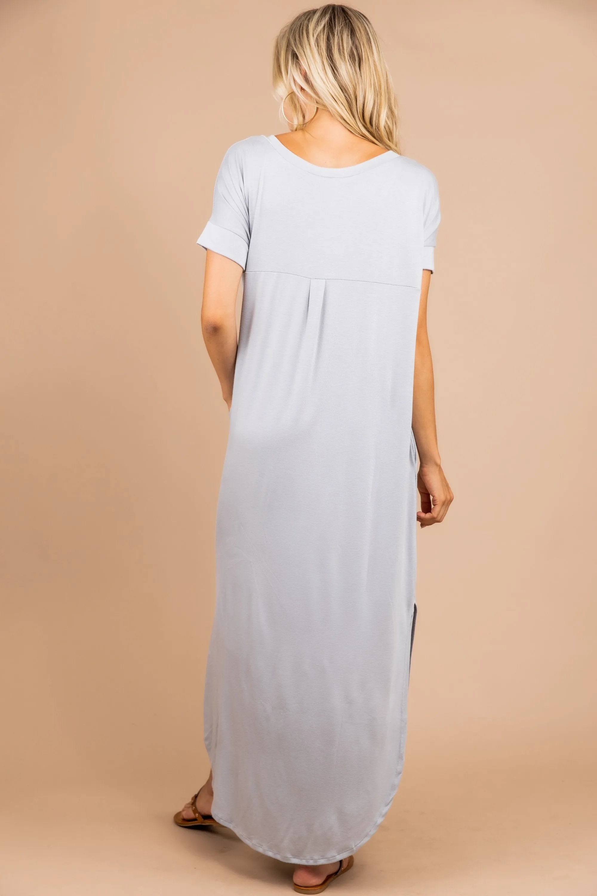 Bring You Home Light Gray Maxi Dress
