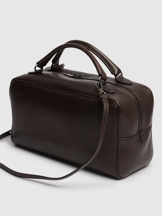 Brunello Cucinelli   Glossy leather top handle bag 