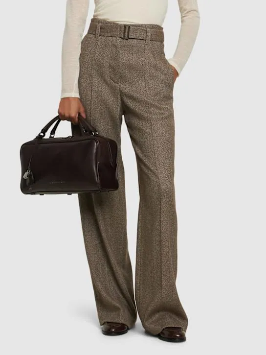 Brunello Cucinelli   Glossy leather top handle bag 