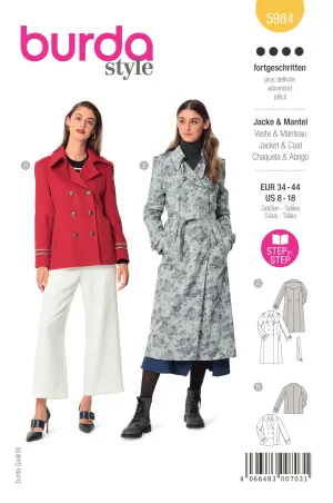 Burda - 5984  Coat