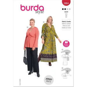 Burda Style Pattern 5864 Misses' Dress & Tunic Top B5864